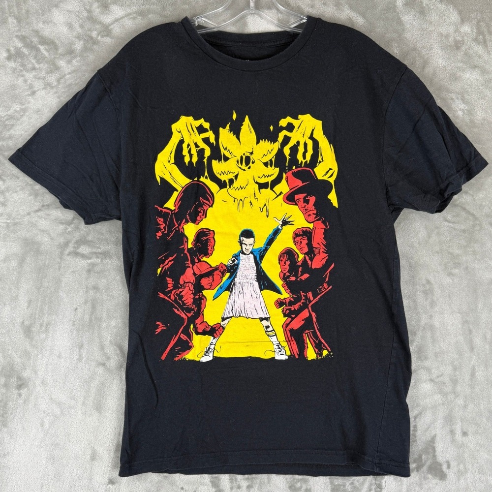 Stranger Things Crate Graphic T Shirt Black Mens Size M Netflix Series Fan Tee